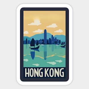 A Vintage Travel Art of Hong Kong - China Sticker